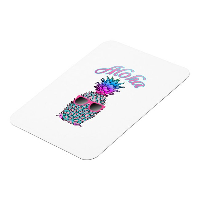 Colourful Pineapple Hawaiian Aloha Magnet (Left Side)