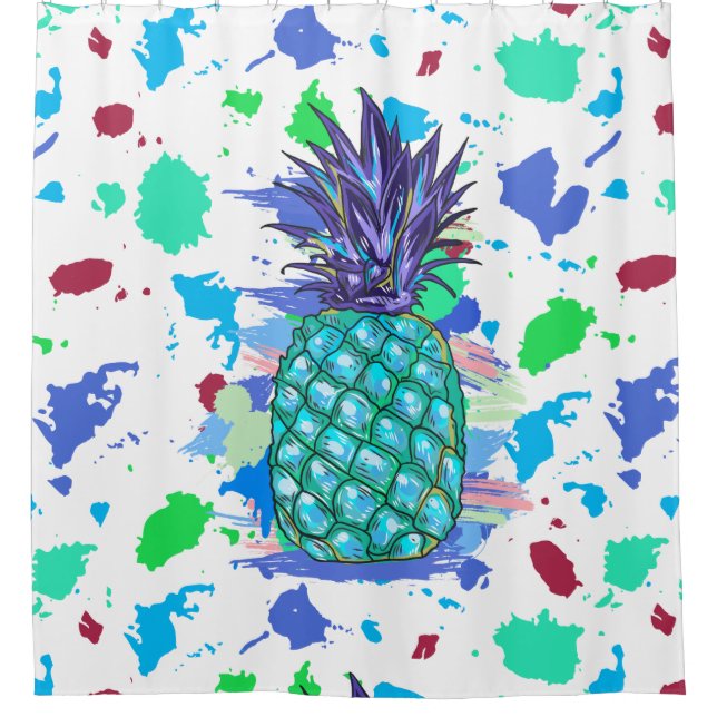Colourful Pineapple Paint Splatter Illustration (Front)