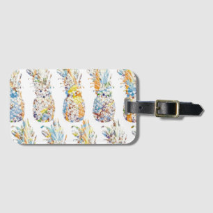 Colourful Pineapple Print  Luggage Tag
