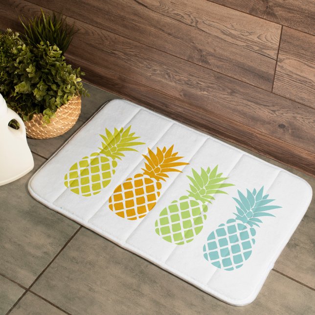Colourful Pineapples Bath Mat (Creator Uploaded)