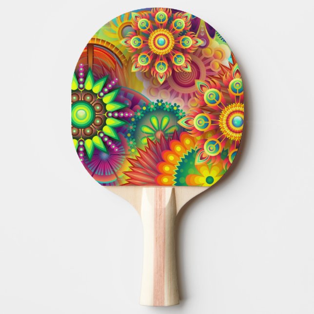 colourful ping pong paddle (Front)