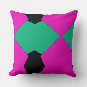 Colourful pink and green Abstract menimalist art Throw Pillow