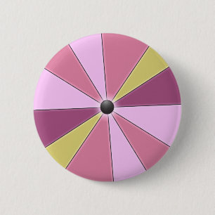 Colourful Pink Beams Graphical 2 Inch Round Button