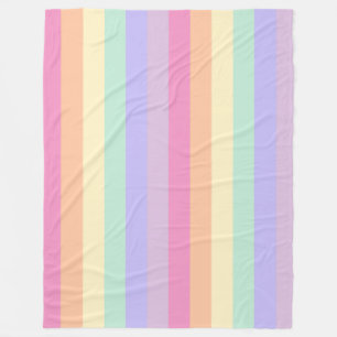 Colourful Pink Blue Green Purple Yellow Orange Fleece Blanket