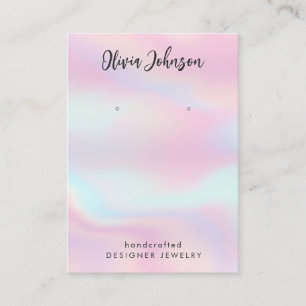 Colourful Pink Blue Jewellery Earring Display  Business Card