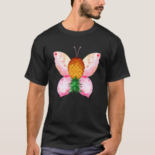 Colourful Pink Butterfly Women Swinger Upside Down T-Shirt