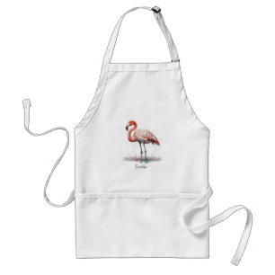 Colourful Pink Flamingo, customizable  Standard Apron