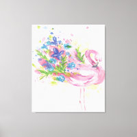 Colourful Pink Flamingo Print Art Lovers