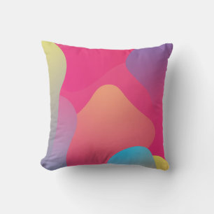 Colourful Pink Gradient  Throw Pillow