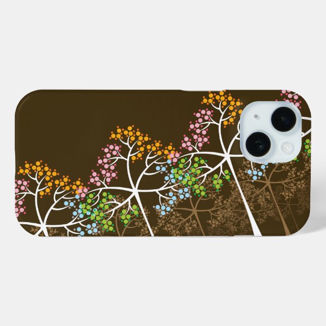 Colourful Pink Orange Blue Green Four Seasons Tree Case-Mate iPhone Case (Back (Horizontal))