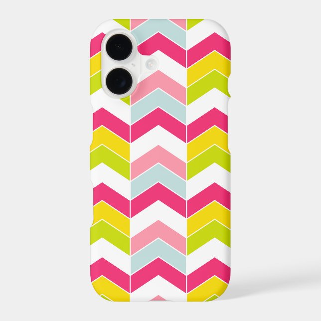 Colourful Pink ZigZag Chevron Pattern (Back)