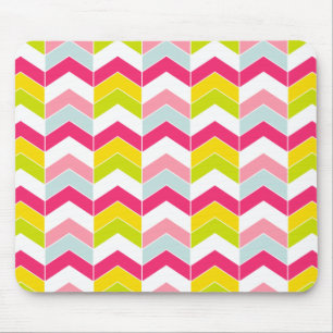 Colourful Pink ZigZag Chevron Pattern Mouse Pad