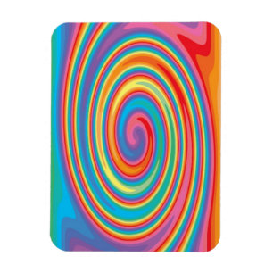 Colourful pinwheel design magnet