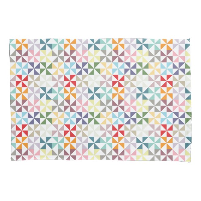 Colourful Pinwheel Pillowcase (Front)