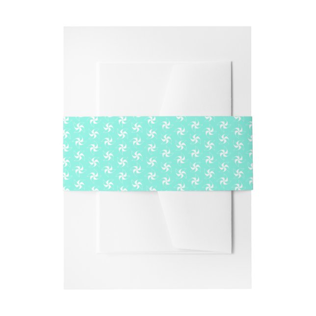 Colourful Pinwheel Themed Wedding Invitation Belly Band (Front Example)