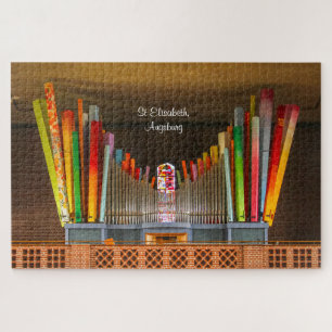 Colourful pipe organ in Augsburg puzzle