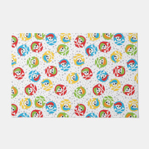colourful pirate skulls  doormat