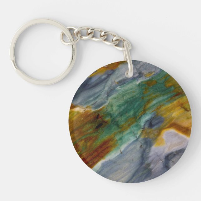 Colourful Piute Jasper Keychain (Front)