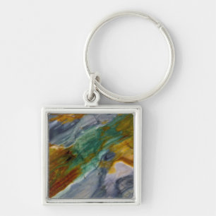Colourful Piute Jasper Keychain