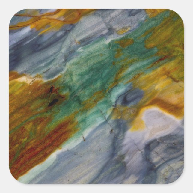 Colourful Piute Jasper Square Sticker (Front)