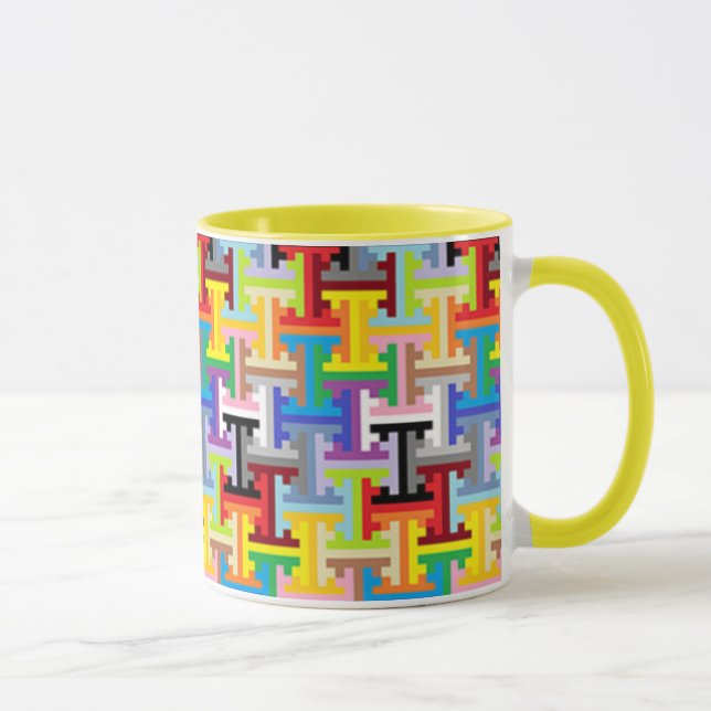 Colourful pixel pattern mug (Right)