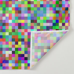 Colourful Pixel Squares Background Pattern Tapestry