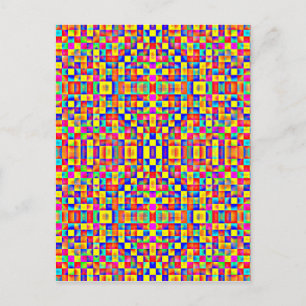 Colourful Pixels Postcard