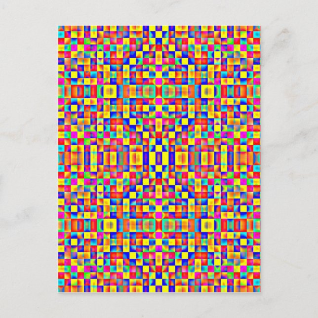 Colourful Pixels Postcard (Front)