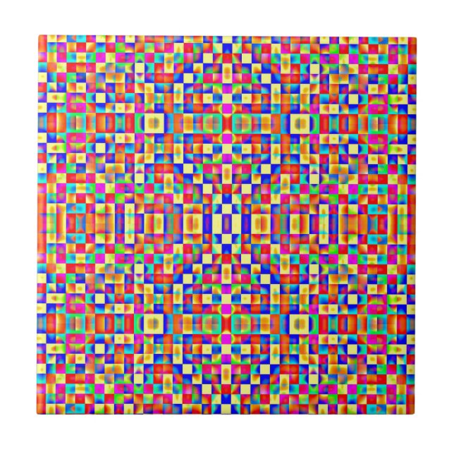 Colourful Pixels Tile (Front)
