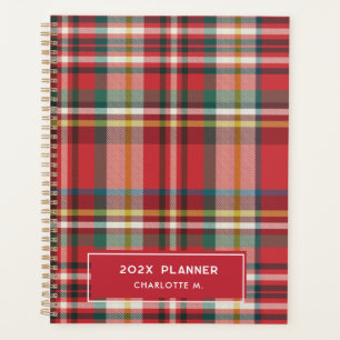 Colourful Plaid Classic Personalized 2025 Planner