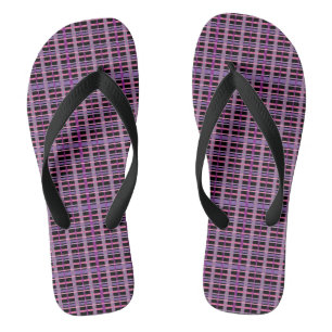 Colourful Plaid Flip Flops