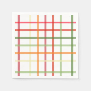Colourful Plaid Paper Napkin