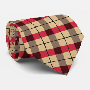 Colourful plaid pattern tie