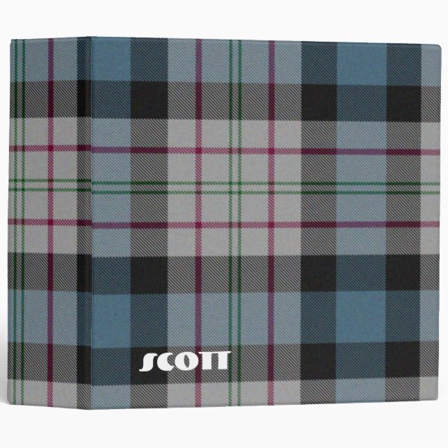 Colourful Plaid School Binder (Front/Spine)