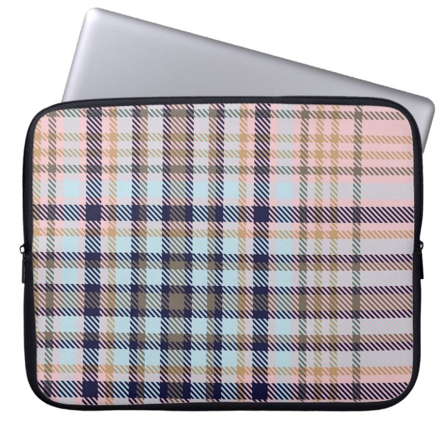 Colourful Plaid textured seamless patternabstract, Laptop Sleeve (Front)