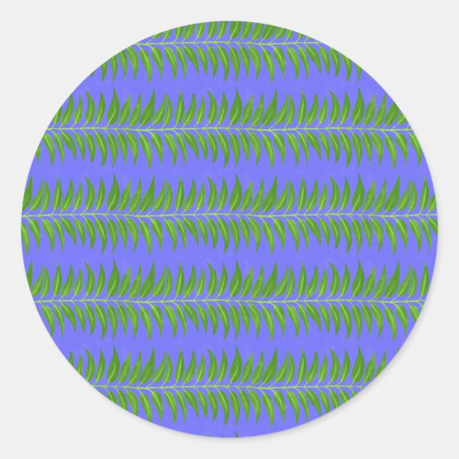 Colourful Plain Patterns - Customize own text Classic Round Sticker (Front)