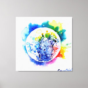 Colourful planet canvas print