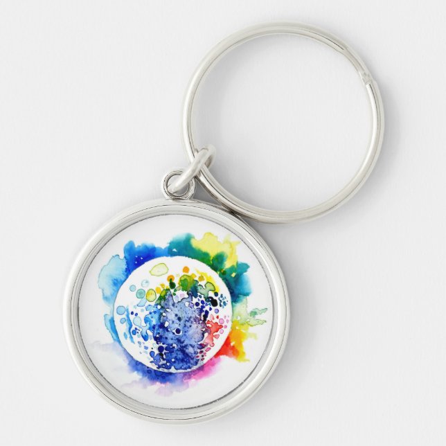 Colourful planet keychain (Front)