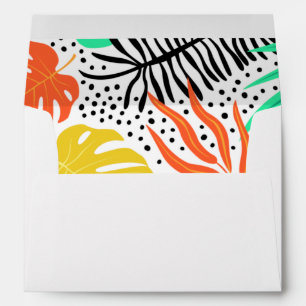Colourful Plants Dots Lined Envelope
