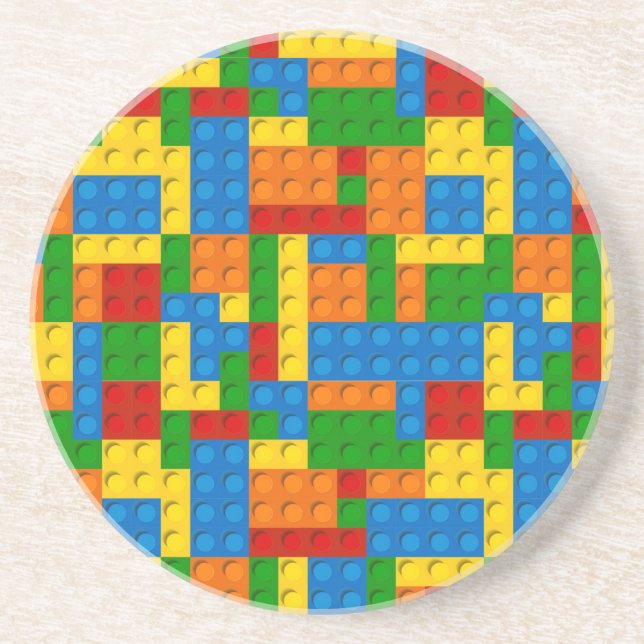 colourful plastic blocks coaster (Front)