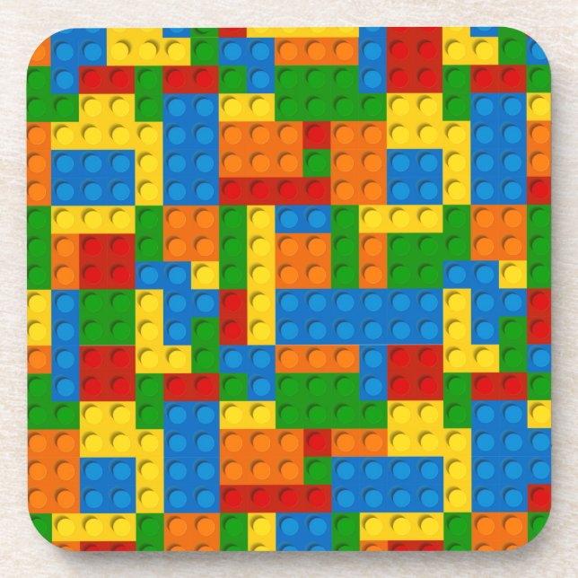 colourful plastic blocks coaster (Front)
