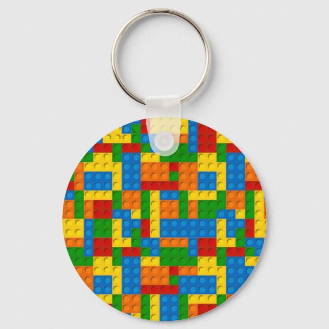 colourful plastic blocks keychain (Front)