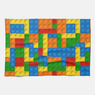 colourful plastic blocks kitchen towel