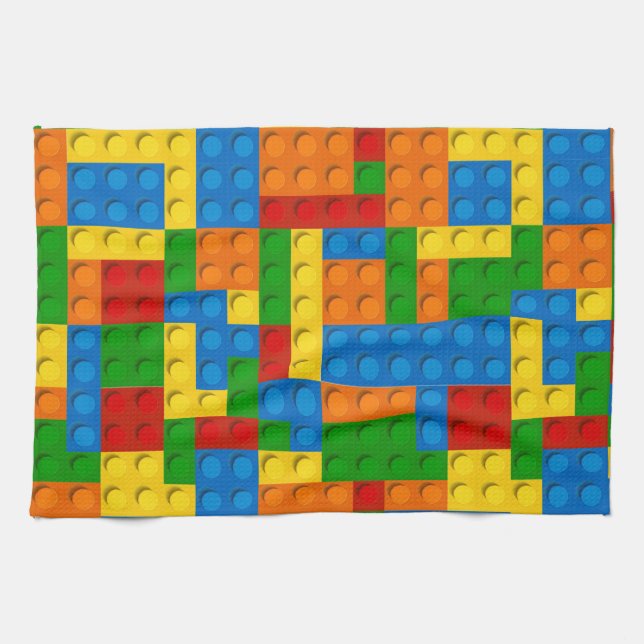colourful plastic blocks kitchen towel (Horizontal)
