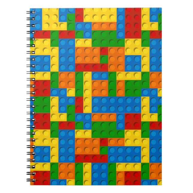 colourful plastic blocks notebook (Front)