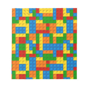 colourful plastic blocks notepad