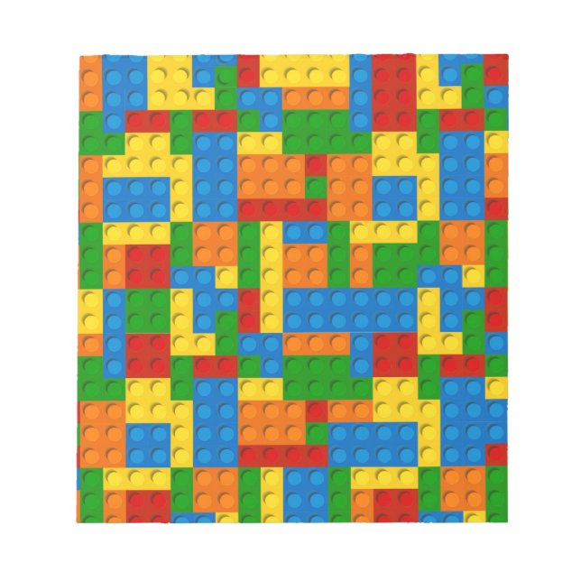 colourful plastic blocks notepad (Front)