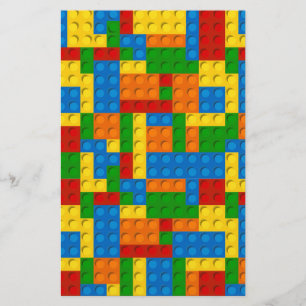 colourful plastic blocks stationery