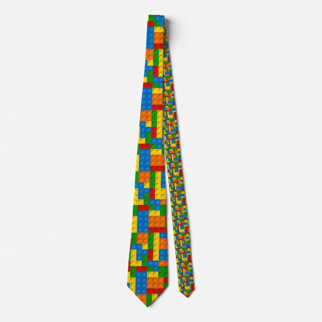 colourful plastic blocks tie (Front)
