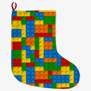 colourful plastic blocks xmas christmas stocking